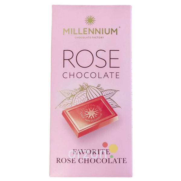 Шоколад плиточный "Millennium" Favorite Rose (Розовый)  100 гр