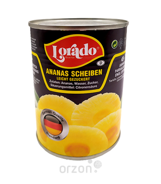 Ананасы шайбы "Lorado" в легком сиропе 580 мл