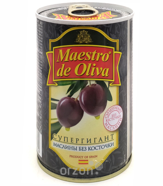 Маслины "Maestro de Oliva" Гигант без косточки 420 мл