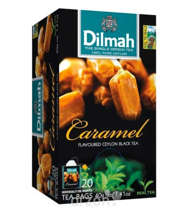 Чай черный "Dilmah" HORECA Карамель 20 пак. от интернет магазина орзон