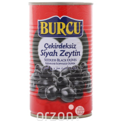 Оливки чёрные "Burcu" Без косточки 370 г 