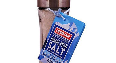 Гималайская соль "Gurman" белая крупная в мельнице 200 гр