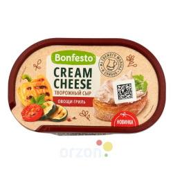 Сыр творожный "Bonfesto" Кремчиз (Овощи гриль) 65% 140 гр