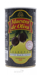 Маслины "Maestro de Oliva" Отборные без косточки (в упаковке 24 шт) 370 мл