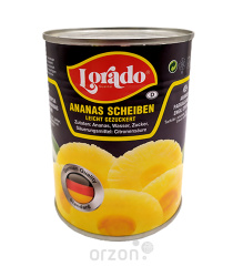 Ананасы шайбы "Lorado" в легком сиропе 580 мл