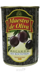 Маслины "Maestro de Oliva" без косточки 280 мл 