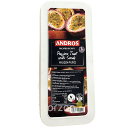 Замороженное Фруктовое пюре "ANDROS" Маракуйя с косточкой 1 кг