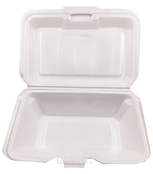 Одноразовая посуда Ланч бокс (полистирол) ( в 1 упаковке 100 шт)  500мл К02