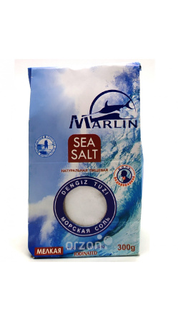 Соль 'Marlin' морская мелкая 300 гр от интернет магазина орзон