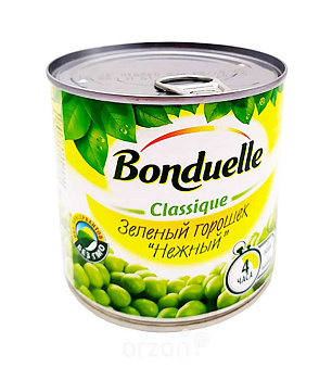 Горошек "Bonduelle" зелёный ж/б (в упаковке 12 шт)  400 гр  от интернет магазина Orzon.uz