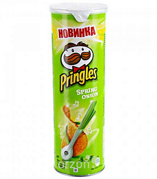 Чипсы "Pringless" Зелёный лук 165 гр