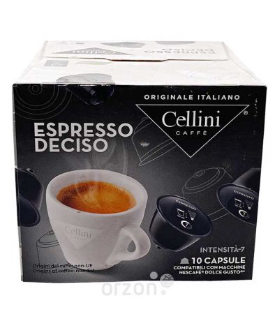 Капсулы кофе "Cellini" Dolce Gusto Espresso Deciso 10 шт