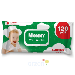 Детские влажные салфетки "Monny" 120 шт