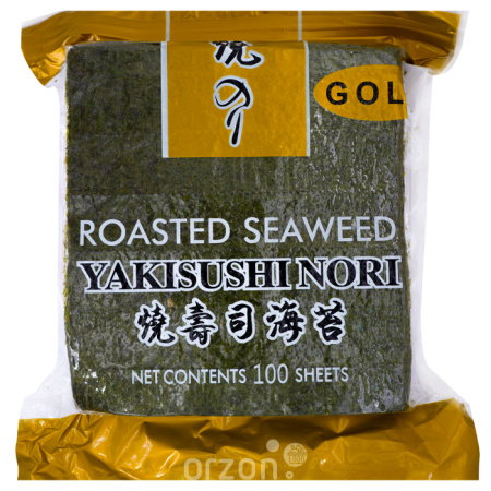 Листья нори "Yakisushi" gold жареные ( без масла) 100 листов 280 гр