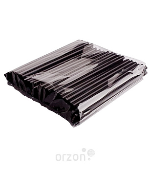 Трубочки "Delta Plast" для напитков толстые Чёрные (индивидуальная упаковка) 400 шт