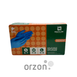 Перчатки одноразовые "Health Line" Нитриловые Синий (S) 100 шт