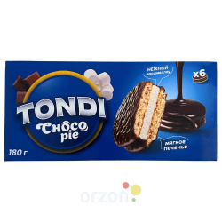 Печенье "Tondi CHOCO-PIE" с глазурью 180 гр