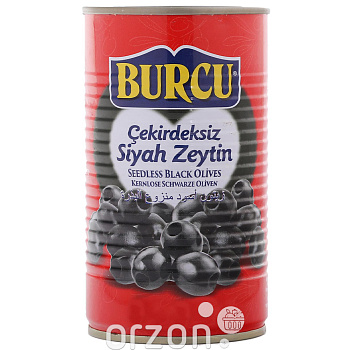 Оливки чёрные "Burcu" Без косточки 370 г
