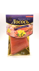 Рыба Лосось "Golden Fish" холодного копчения Филе кусок с кожей (+-300 гр)