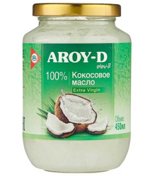 Кокосовое масло "Aroy-D" Extra Virgin с/б 450 мл