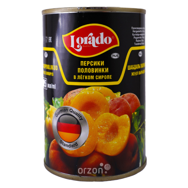 Персики половинки "Lorado" 425 мл
