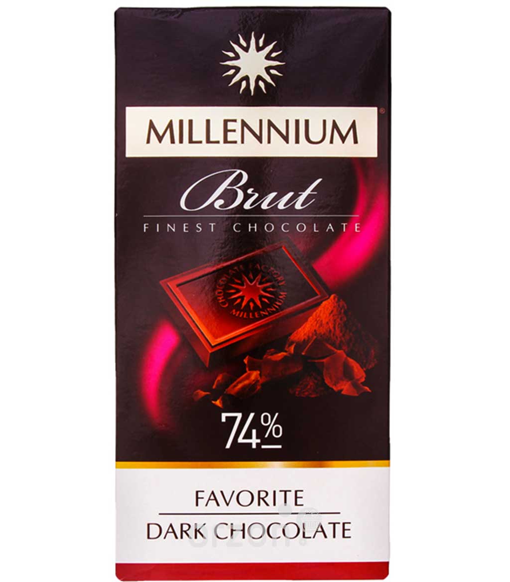 Шоколад плиточный "Millennium" Brut Тёмный 74% 100 гр от интернет магазина орзон