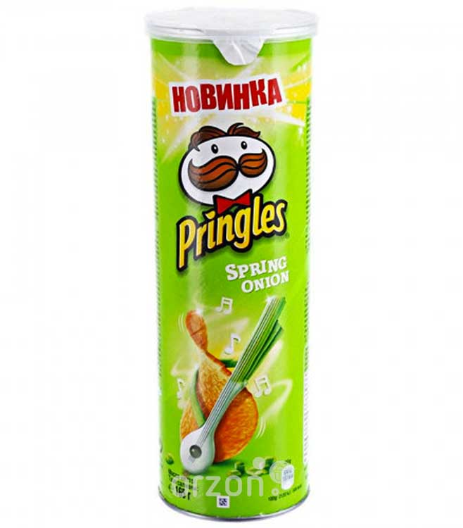 Чипсы "Pringless" Зелёный лук 165 гр