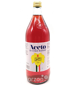 Уксус из красного винограда "Andrea Milano" Aceto di Vino Rosso с/б 1л.